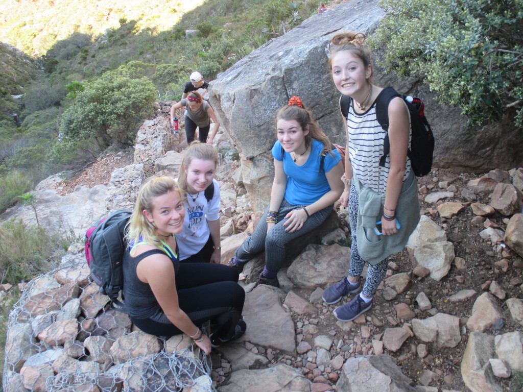 Halfway up Table Mountain (when we thought we'd never make it)