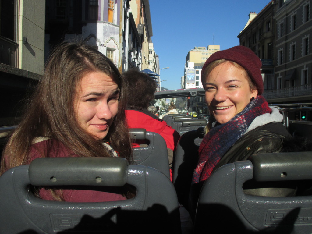 Exploring the city on the City Sightseeing Tour Bus