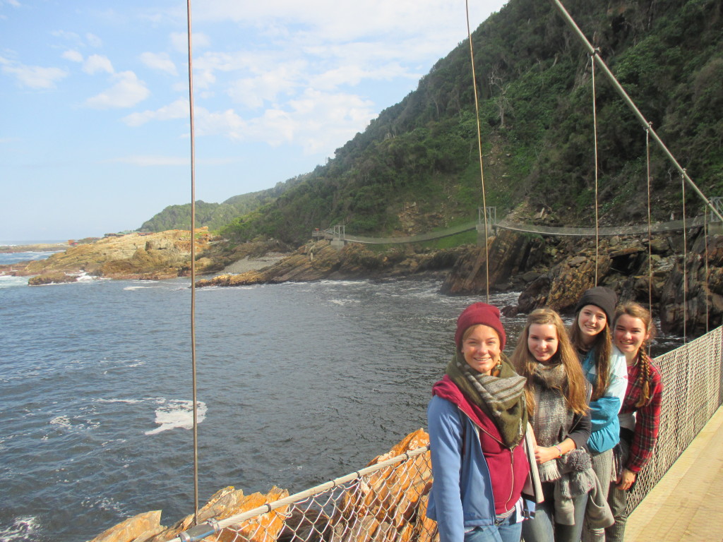 Walked along Suspension bridge over the ocean