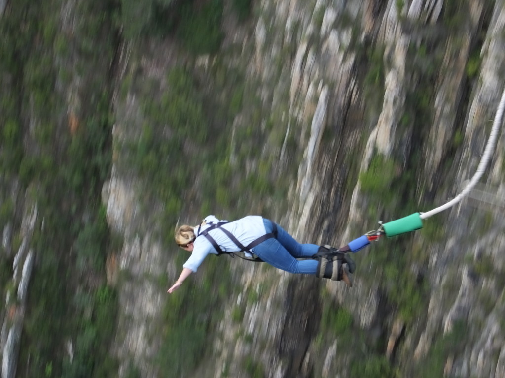 Me doing the worlds highest bridge bungy jump!